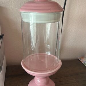 Chic Pink Glass Display Jar